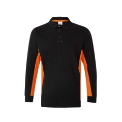 Tricou polo unisex bicolor LS 105514 Velilla-BLACK/ORANGE - 00/16-XS
