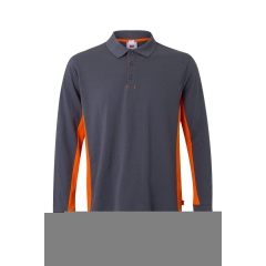 Tricou polo unisex bicolor LS 105514 Velilla-GREY/ORANGE - 08/16-XS