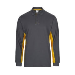 Tricou polo unisex bicolor LS 105514 Velilla-GREY/YELLOW - 08/17-XS