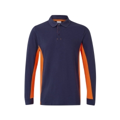 Tricou polo unisex bicolor LS 105514 Velilla-NAVY BLUE/ORANGE - 61/16-XS