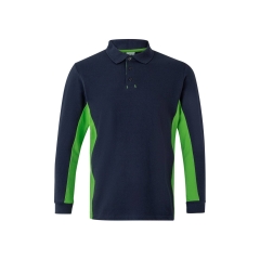 Tricou polo unisex bicolor LS 105514 Velilla-NAVY BLUE/LIME GREEN - 61/25-XS