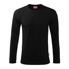 Tricou cu maneca lunga unisex Street LS 130 Rimeck Malfini-Negru-01-S