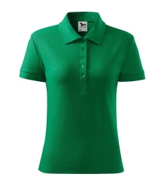 Tricou dama polo Cotton 213 Malfini-Verde mediu-16-XS