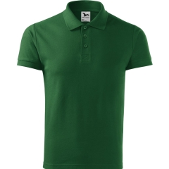 Tricou barbati polo Cotton Heavy 215 Malfini-Verde sticla-06-S