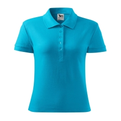 Tricou dama polo Cotton Heavy 216 Malfini-Turcoaz-44-XS