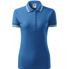 Tricou dama polo Urban 220 Malfini-Albastru azuriu-14-XS