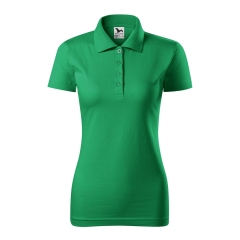 Tricou dama polo Single J 223 Malfini-Verde mediu-16-S