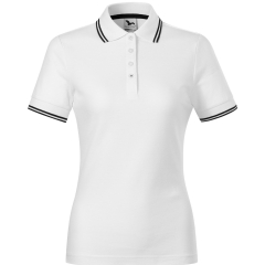 Tricou dama polo Focus 233 Malfini-Alb-00-XS