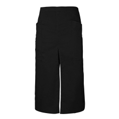 Sort lung profesional din tercot cu slit frontal si buzunare laterale 404209 Velilla -Black-00