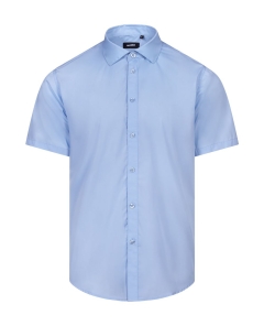 Camasa barbati Sleeve cu maneci scurte, 65% poliester, 35% bumbac, densitate 115 gr/mp, 405008 Velilla-Sky Blue-05-S