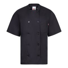 Jacheta bucatar cu maneci scurte si capse, 65% poliester, 35% bumbac, densitate 110 g/mp,405201 Velilla-Black-00-XS