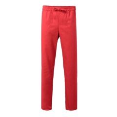 Pantaloni medicali unisex tercot cu talie elastica 533001 Velilla -Coral Red-24-XXS
