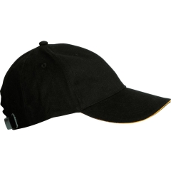 Sapca bumbac periat 100% MAX 9354 Renania-Negru/Galben