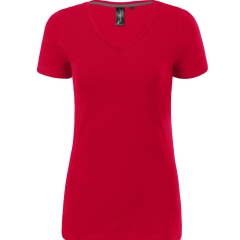 Tricou dama Action V-Neck 701 Malfini Premium-Formula red-71-S