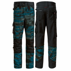 Pantaloni de lucru pentru barbati Vertex Camo W09 Rimeck-Camouflage petrol-C1-44