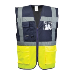 Vesta reflectorizanta Warsaw Hi-Vis Contrast Executive C276 Portwest-Galben/Navy-S