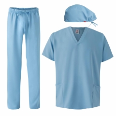Costum medical unisex cu protectie antibacteriana si material hidrofug 534/535/533 Velilla-Blue Bay-15-XS