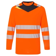 Tricou reflectorizant Hi-Vis slim fit cu protectie UV DX416 Portwest-Portocaliu/Negru-S