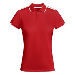 Tricou polo Tamil Woman damă - ROȘU/ALB