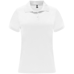 Tricou polo Monzha damă - ALB