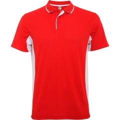 Tricou polo Montmelo bărbați - ROȘU/ALB