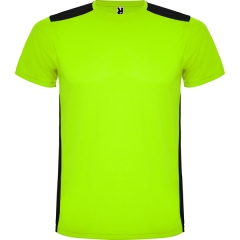 Tricou Detroit bărbat | Model clasic - LIME PUNCH/NEGRU