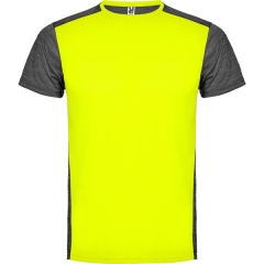 Tricou Zolder bărbați - GALBEN FLUOR/NEGRU MELANJ