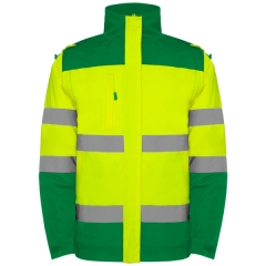 Jachetă reflectorizantă Epsylon bărbați - VERDE GRĂDINĂ/GALBEN FLUOR