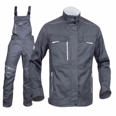 Costum salopeta cu pieptar Summer gri inchis H6121/H6125 Ardon