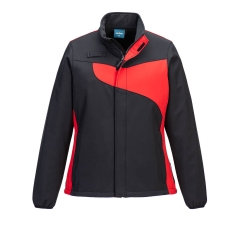 Jacheta dama softshell PW278 Portwest-Negru/Rosu-M