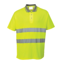 Tricou polo reflectorizant HI-Vis cu protectie UV S171 Portwest-Galben-XS