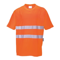 Tricou refelctorizant cu protectie UV S172 Confort Portwest-Portocaliu-XS
