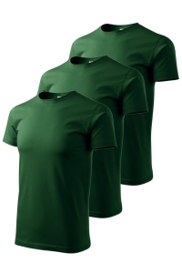 Set 3 tricouri pentru barbati Marimi Mari 129 - Verde Sticla - 4XL