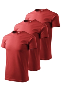 Set 3 tricouri pentru barbati Marimi Mari 129 - Rosu Bordo - 4XL