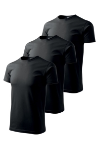 Set 3 tricouri pentru barbati Marimi Mari 129 - Negru - 4XL