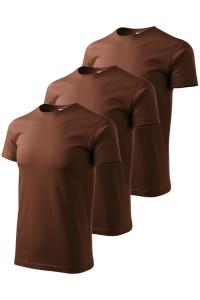 Set 3 tricouri pentru barbati Marimi Mari 129 - Ciocolatiu - 4XL