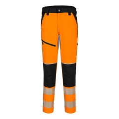 Pantaloni de protectie stretch Hi-Vis T140 Portwest-Portocaliu/Negru-M