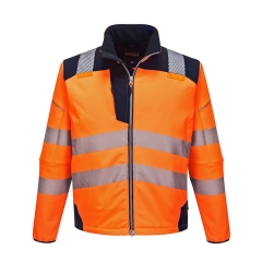 Jacheta reflectorizantă Softshell Hi-Vis Vision T402, protectie UV Portwest!-Portocaliu/Navy-S