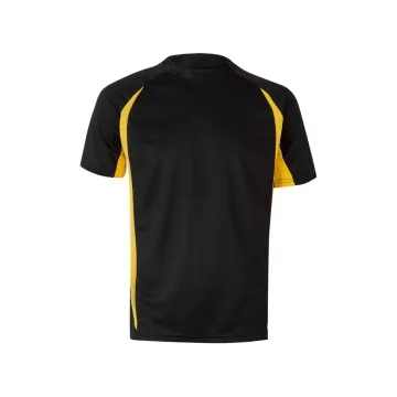 Tricou tehnic bicolor 105501 Velilla -Black/Yellow - 00/17-S