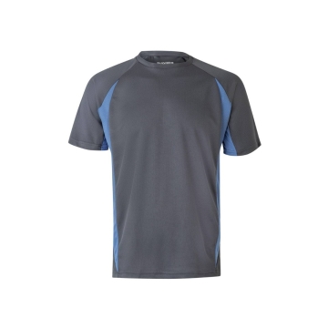 Tricou tehnic bicolor 105501 Velilla -Grey/Sky Blue - 08/05-S