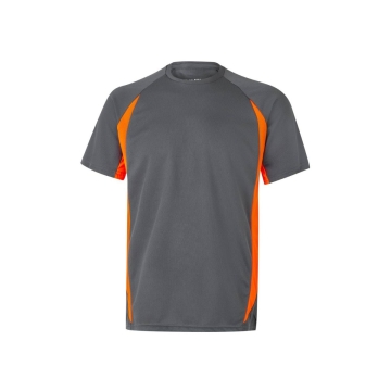 Tricou tehnic bicolor 105501 Velilla -Grey/Hi-Vis Orange - 08/19-S