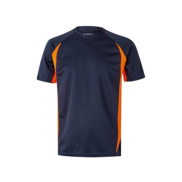 Tricou tehnic bicolor 105501 Velilla -Navy Blue/Hi-Vis Orange - 61/19-S