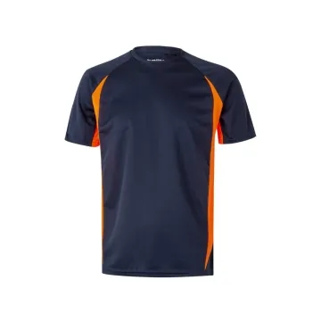 Tricou tehnic bicolor 105501 Velilla -Navy Blue/Hi-Vis Orange - 61/19-S