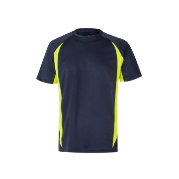 Tricou tehnic bicolor 105501 Velilla -Navy Blue/Hi-Vis Yellow - 61/20-S