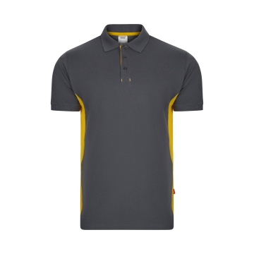 Tricou polo unisex bicolor SS 105504 Velilla-GREY/YELLOW - 08/17-XS