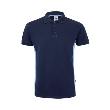 Tricou polo unisex bicolor SS 105504 Velilla-NAVY BLUE/SKY BLUE - 61/05-XS
