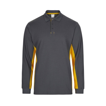 Tricou polo unisex bicolor LS 105514 Velilla-GREY/YELLOW - 08/17-XS