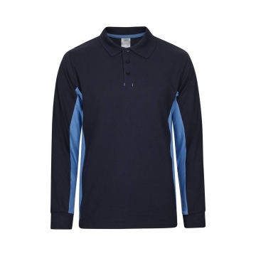 Tricou polo unisex bicolor LS 105514 Velilla-NAVY BLUE/SKY BLUE - 61/05-XS