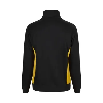 Hanorac cu fermoar scurt in doua culori 105704 Velilla -BLACK/YELLOW - 00/17-XS