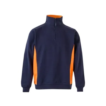 Hanorac cu fermoar scurt in doua culori 105704 Velilla -NAVY BLUE/ORANGE - 61/16-XS